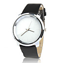 Fashion PU Band Quartz Wrist Watch (Black)