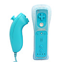 2-in-1 MotionPlus Remote Controller and Nunchuk + Case for Wii (Blue)