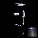 Color Changing LED Shower Faucet with 8 inch Shower Head + Hand Shower