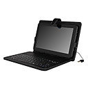 estuche de cuero de protección incorporado en el teclado de chocolate + representan 10,1 Tablet PC pulgadas (negro)