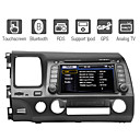 7 polegadas carro dvd player para honda civic 2006-2011 com gps do bluetooth ipod tv