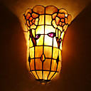 Tiffany Style Wall Light with Floral Pattern - Warm Light