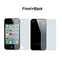 Protezione (anteriore + posteriore) trasparente per iPhone 4/4S con panno