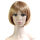 Capless Bob Style 100% Japanese Kanekalon Fiber Golden Straight Hair Wig