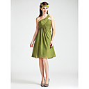 A-line One Shoulder Empire Knee-length Chiffon Bridesmaid Dress