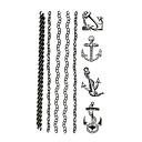 5 Stück schwarz Schmuck wasserdicht temporäres Tattoo (17,5 cm * 10cm)