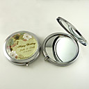 Personalized Compact Mirror - Elegant Flower