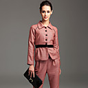 TS Velvet Embellishment Button Down Pea Coat