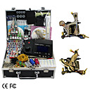 2 à la main de Damas tatouage fusils kit avec alimentation lcd et 46 d'encre couleur