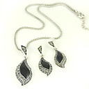 Leaf Design Earring and Sweater Chain