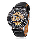 Men's Stylish Mechanical Wrist Watch with Hollow Engraving (Black)