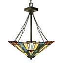 Tiffany Style Stained Glass Pendant Light with 2 lights