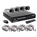 High Cost-Efficient  4CH DVR kit With  Waterproof Camera  (420TV Line CMOS Camera,  D1 Recording Resolution)