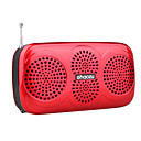 viagens mini-outdoor colunas portáteis com fm funcation rádio para mp3 / mp4 / mp5-vermelho