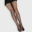 Plus Size Stretch Yarn Fishnet Tights Semi-opaque Hosiery