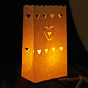 Heart Shaped Cut-out Paper Luminary (Set of 4)