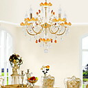 Lámpara Chandelier Vela de Cristal con 6 Bombillas - HICKSVILLE