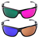 estilo deportivo de plástico reutilizable marco de resina lentes de cristales 3D anaglifo