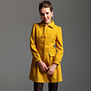 TS Ribbon Embellished Wool Blend Pea Coat (More Colors)