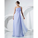 A-line One Shoulder Floor-length Chiffon Evening Dress
