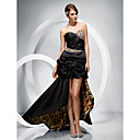 Ball Gown Sweetheart Asymmetrical Taffeta And Charmeuse Evening Dress