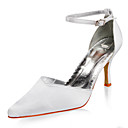 Top Quality Satin Upper High Heel Closed-toes With Wedding Bridal Shoes