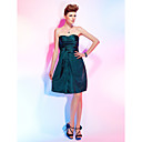 A-line Sweetheart Knee-length Stretch Satin Cocktail Dress
