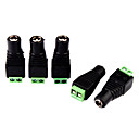 5pcs jævnstrøm hunstik til 2 leder skrue ned stik til LED-lys controller