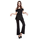 Dancewear Polyester Practice Latin Top and Culottes 2 Pieces Set for Ladies