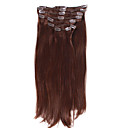 18 inch 7 stuks 100% indian remy haar machine gemaakt natural straight clip in haar extenions 26 kleuren verkrijgbaar