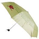 Letters Printed Small Folding Umbrella