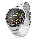Men's Multifunction Alloy Digital LED Wrist Watch with Watch Case(Silver)