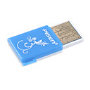 Pisen Mini USB 2.0 MicroSD Memory Card Reader (Blue)