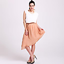 ts asymmetrische sneed zoom chiffon rok met riem (meer kleuren)