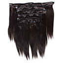 12 Inch 7 Pcs 100% Indian Remy Hair Machine Made Silky Straight Clip In Hair Extenions Multiple Colors Available