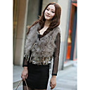 Sleeveless Ostrich Fur Vest With Beading/Fringe (More Colors)