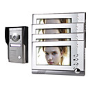 quatro de 7 polegadas de monitor de vídeo de cor sistema de telefone da porta com câmera liga cobertura à prova de intempéries