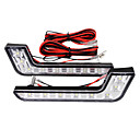 Car Daytime Running Light (2 PCS, 8 LED, White Light, Waterproof)