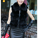 Collarless Sleeveless Fox Fur Career/Casual Vest (More Colors)