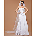 One-tier Tulle Chapel Wedding Veil With Cut Edge (More Colors Available)