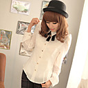 retro blusa de gasa de muy buen gusto arco elegante