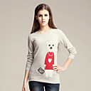 oso de jersey de cuello redondo de diseño