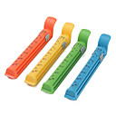 12 centímetros coloridos do alimento do vácuo clipes selo com dados de marca (4-pack)
