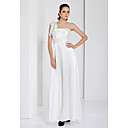 Sheath/Column One Shoulder Floor-length Stretch Satin Evening Dress