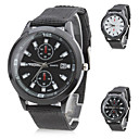 Orologio analogico, al quarzo, unisex, cinturino in tessuto - Nero