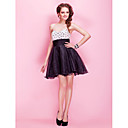 A-line Sweetheart Short / Mini Malay Satin Organza Cocktail Dress