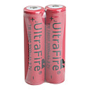  UltraFire 18650 3.7V 3000mah tr batterie avec protection (rouge, 2-pack)