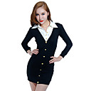 golden cedettero bodycon lunga mini abito manica