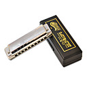 huang - (108-c) blues harp mondharmonica 10 holes/20 tonen / messing kam