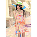 bohemien piatto puntini spiaggia vestito